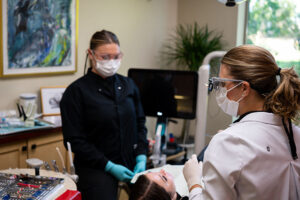 Dr. Johnson with Patient | Oklahoma City OK | CJ Dental Studio